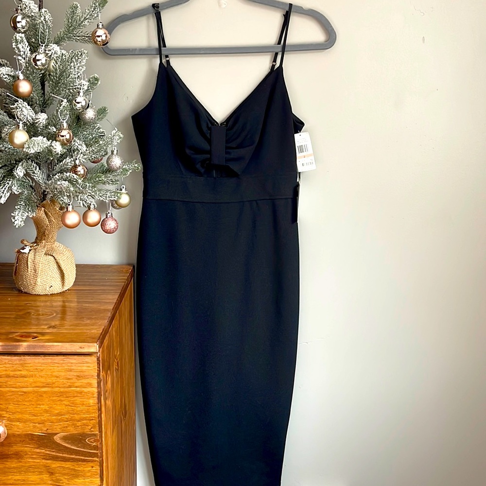 1 State | Midi Black Dress | Size 2 | Black